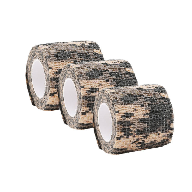 1PC/3PCS Outdoor Camouflage Tape Wrap Self-Adhesive Telescopic Multifunctional Non-Woven Stretch Bandage Tape Accessories For Camping Hunting
