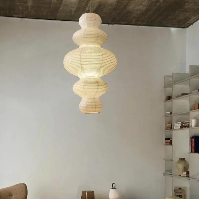 New Japanese LED Rice Paper Chandelier Living Room Dining Room Staircase Attic Indoor Home Lighting Decoration