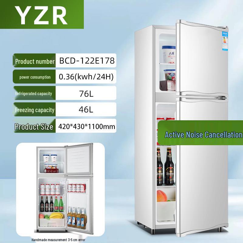 First-Class Energy-Saving Mini Fridge: Compact Double-Door Refrigerator for Home, Office, Dorm, or Rental Room