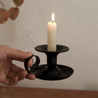 Tea Cup Type Candlestick Iron Candle Stick Retro Style Candle Holder Decor Vintage Teacup Style Wrought Iron Candle Holder