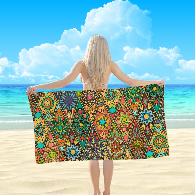 Oversized Floral Beach Towel XL Cute Flower Pool Blanket Large Bath Towels for Summer Vacation Travel Essentials Aesthetic Top