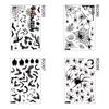 Static Halloween Stickers Black Scary Sticker Creative Spider Bat Decals  Smooth Surface