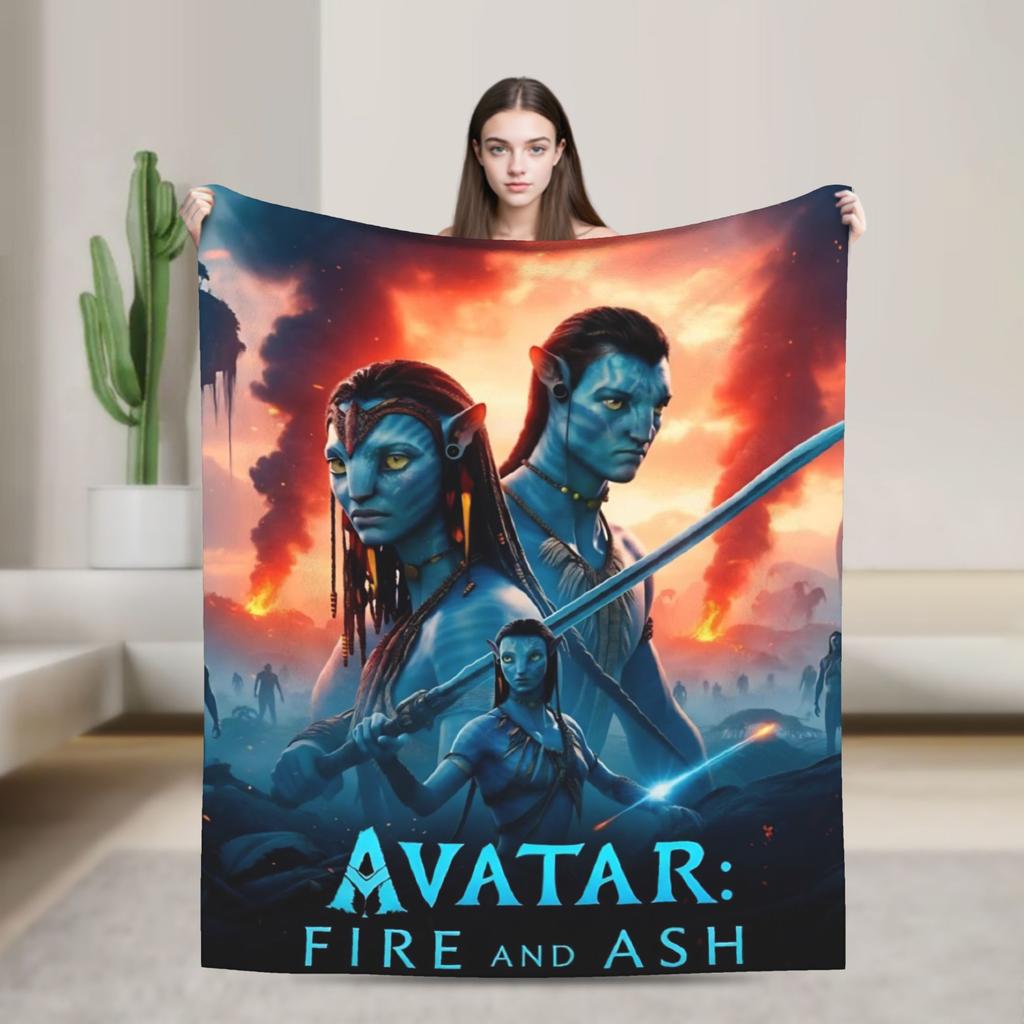 2025 Avatar 3 Movie Knitted Blanket   Fuzzy Throw Blanket Bed Sofa Personalised Soft Warm Bedsprea