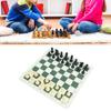 Portable Chess Set Travel Chess Board Game Set Imitation Leather PU Checkerboard 32 Chess Pieces With Storage Bag