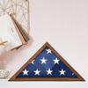 American Flag Display Case Wooden Triangle Flag Holder Smooth Edge Burr Free Rustic Wall Mounted Flag Box Memorial Flag Holder