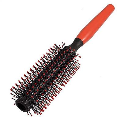 Pettine per lo styling dei capelli ricci con manico in plastica, setole rotonde, pettine per lo stile rotante