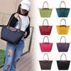 Oxford Nylon Tote Bag for Women,Foldable Waterproof Beach Bag,Reversible Shoulder Handbag for Shopping