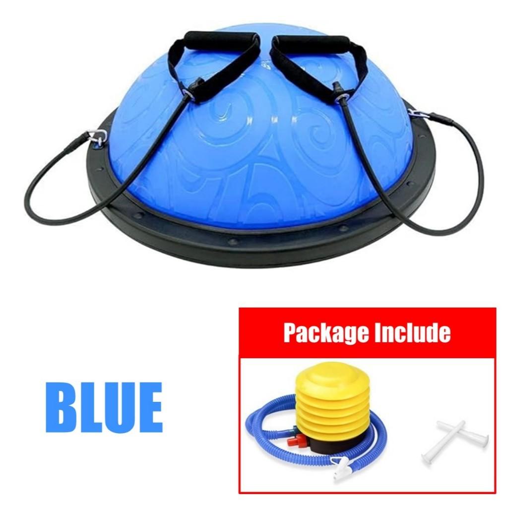 Домашний тренировочный мяч для баланса, нескользящий мяч Босу, фитнес, утолщенный, взрывозащищенный, половина йога-мяча, тренажер синий