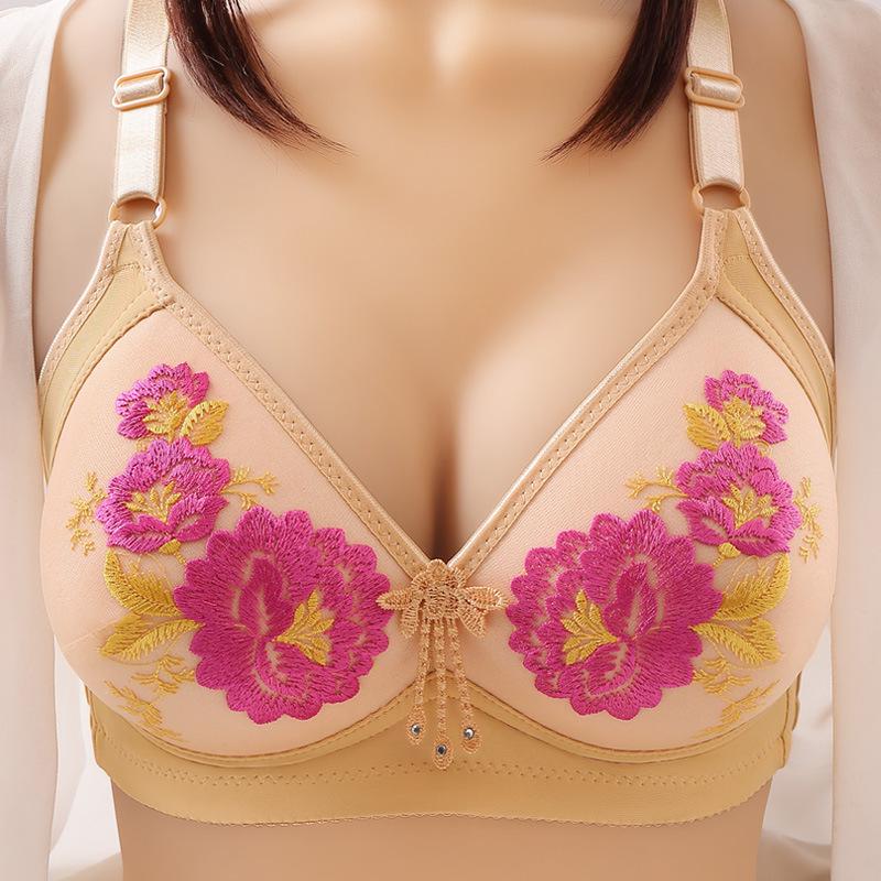 Adjustable Lace Push-Up Plus Size Wire-Free Bra - Sexy, Thin Women s Underwear 42/95 BC