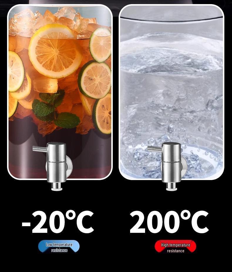 Large Capacity Glass Beverage Dispenser with Faucet for Cold Drinks and Fruit Tea