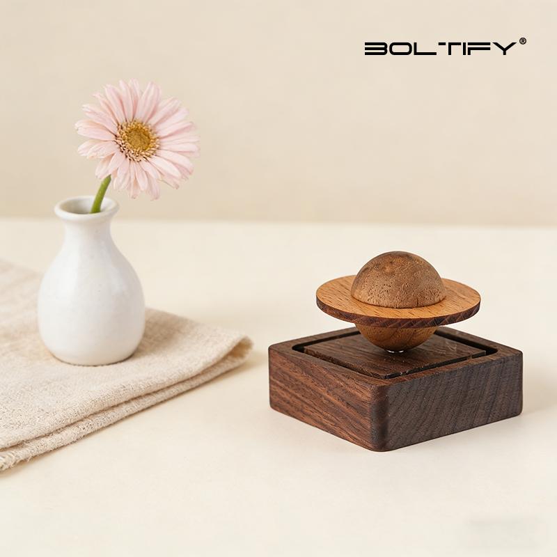 BOLTIFY 1pcs wood scent No essential oil diffuser Jupiter shape home decoration fresh air present to friend dorm room essentials