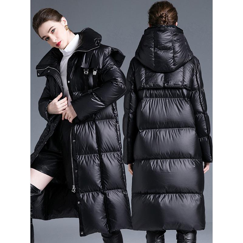 Europe and the United States winter new big red down jacket wedding wear quilt thickened down jacket women plus long loose