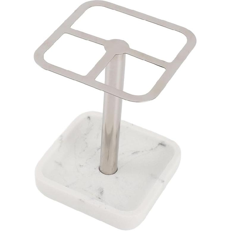 Toothbrush Holder Stainless Steel Bathroom Toothbrush Storage Organizer Toothpaste Holder Stand Rack for Bathroom Vanity, Countertops (Gold)