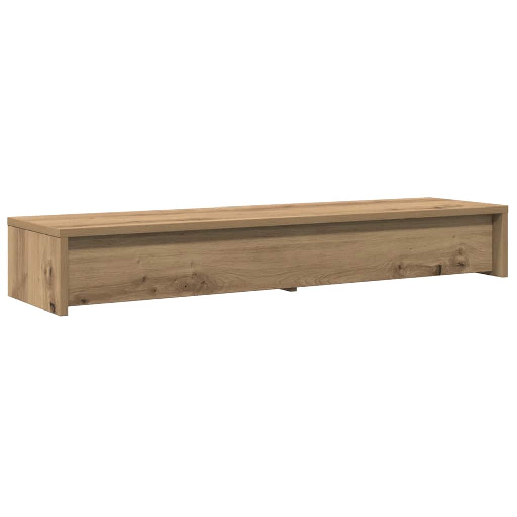 Vidaxl Podstawka Pod Monitor, Z Szufladami, Dąb Artisian, 100X27X15 Cm
