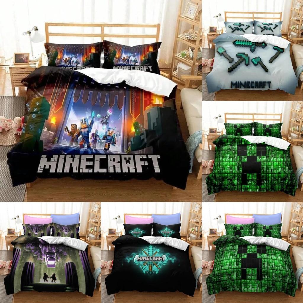 Minecraft Bedding Set With Cotton Fabric And Active Dye For 20m Bed Decor Gift