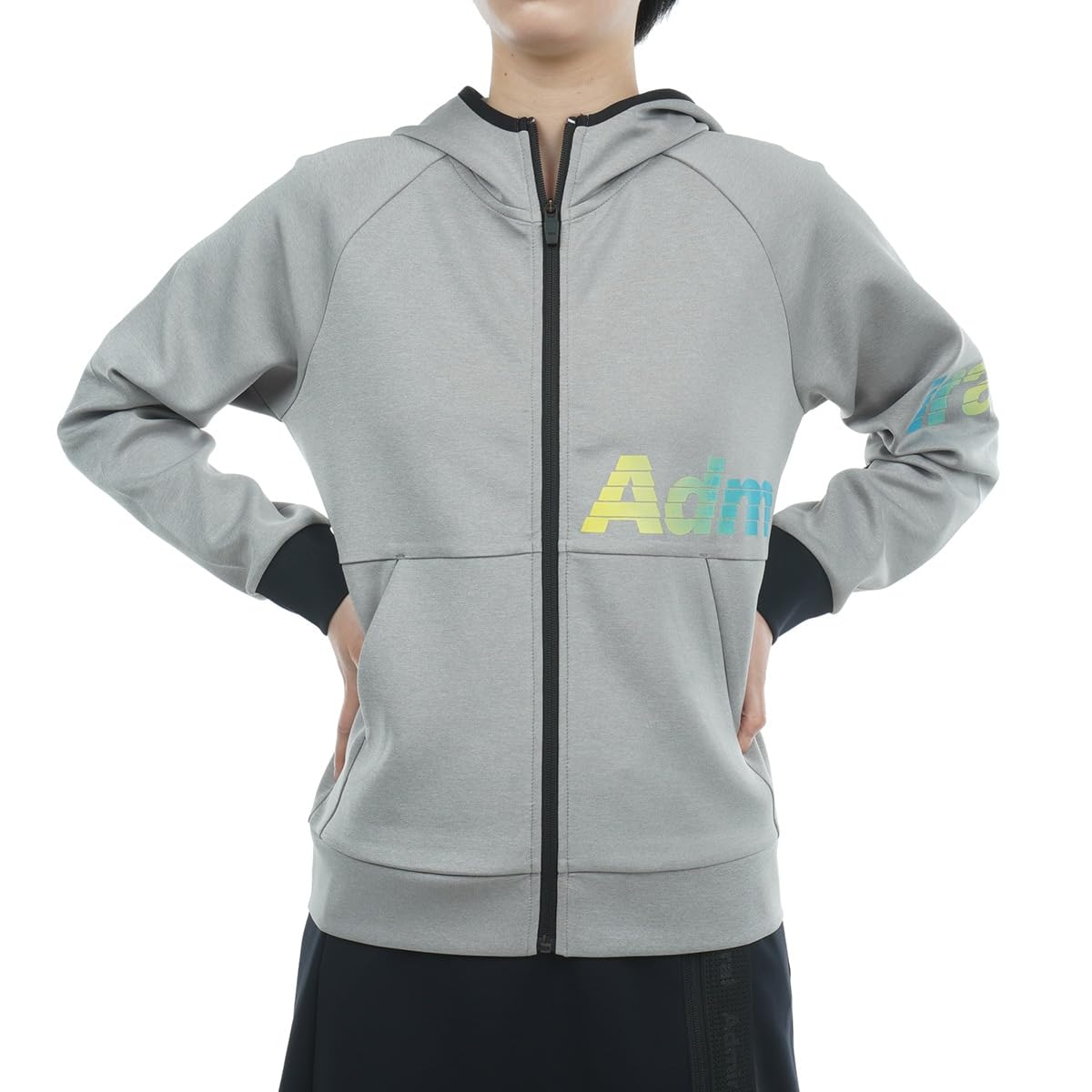 

Admiral Golf ADLA385 Women s Sweater with Gradient Logo and Cardboard Hoodie, Gray
