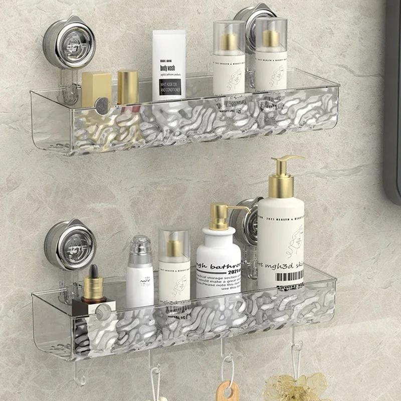 Tazza di aspirazione per doccia Scaffale portaoggetti da bagno Cesta Organizzatore per la casa Scaffale Decorativo Facile da installare Organizer per il bagno