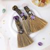 1 Stück Naturkristall Magischer Besen Quarz Hexenbesen Reiki Edelstein zur Reinigung Heilung Fengshui Heimdekoration Geschenke Q4P6