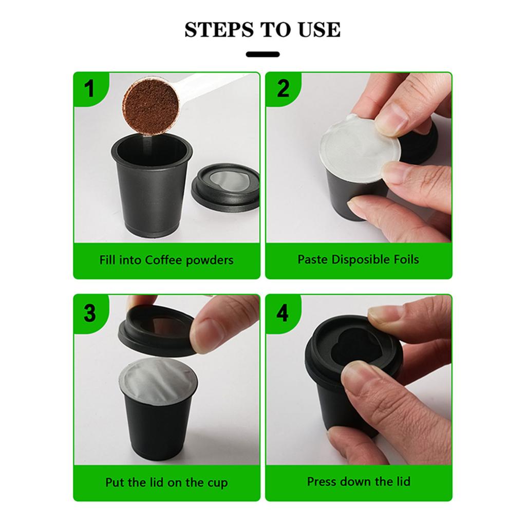 Plastic Coffee Cups Refillable Coffee Cups Refillable Single Coffee Shell Plastic DIY Coffee Shell for Coffee Machine