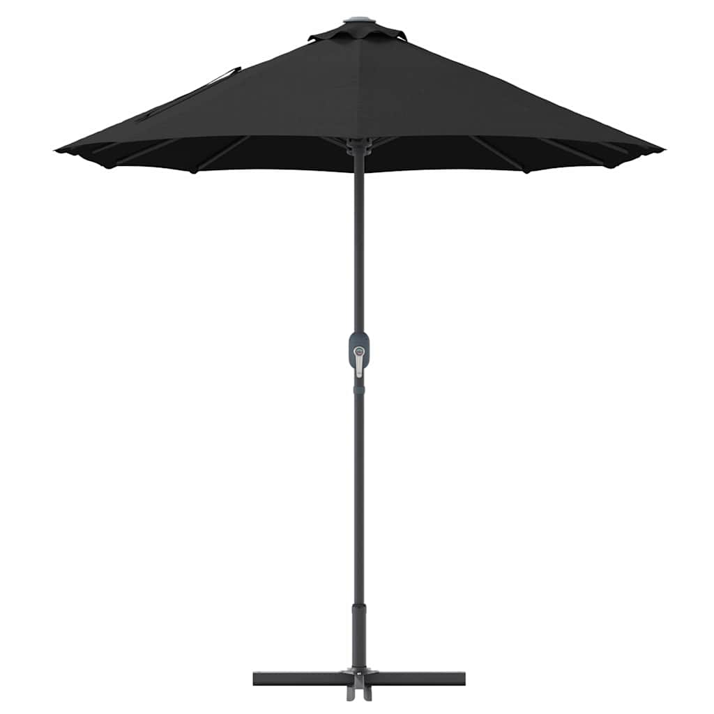 Garden Sun Umbrella Black 370 X 197 X 239 Cm