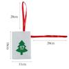 24 ST Festlig dragpåse Julparty presentpåse med numrerade etiketter Adventskalender i filt Nedräkningsdekoration