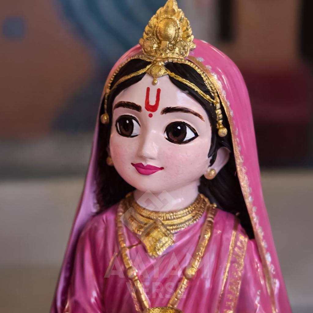Manmohak Radha Krishna Idol – 15.24CM UV Resin Murti | Hand-Painted Divine Couple Statue for Home Decor, Temple & Gifting