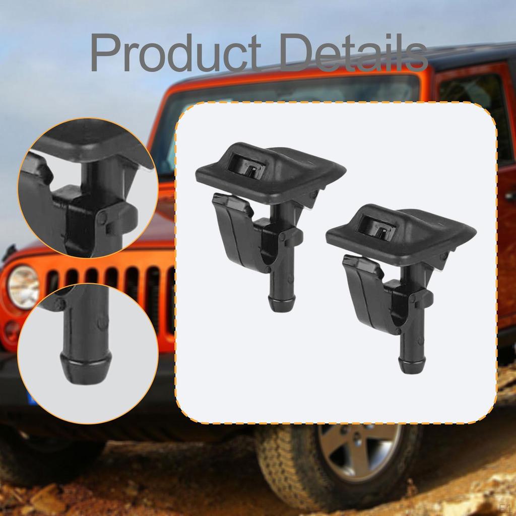 Windshield Sprinkler Wiper Nozzle Compatible 55156728Ab Accessory for Wrangler JK Easy Installation
