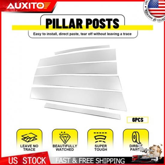 6Pcs Stainless Steel Chrome Pillar Post Trim For Honda Accord Sedan 2013-2017