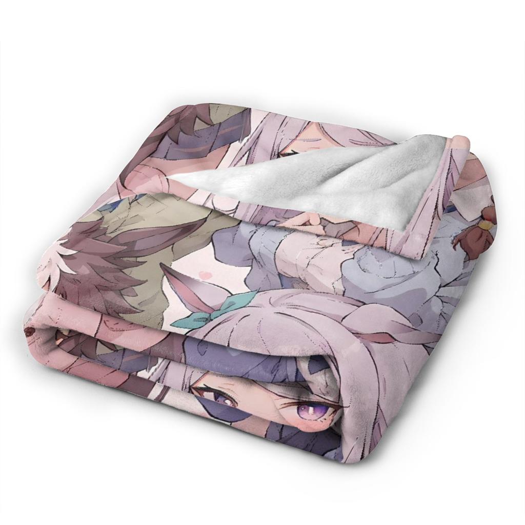 Uma Musume Anime Blanket Super Warm Comfortable Plush Throw Blanket For Couch Bed Camping Flannel Bedspread Bed Cover