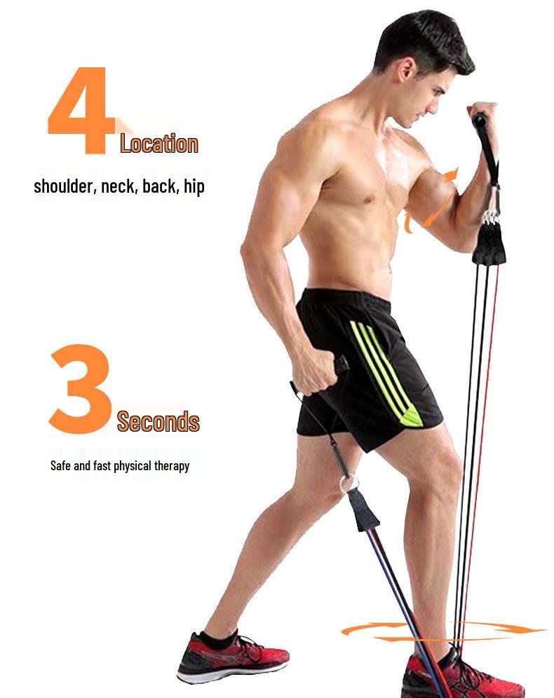 11-Piece Adjustable Multifunctional Resistance Band Set for Latissimus Dorsi Exercise and Training