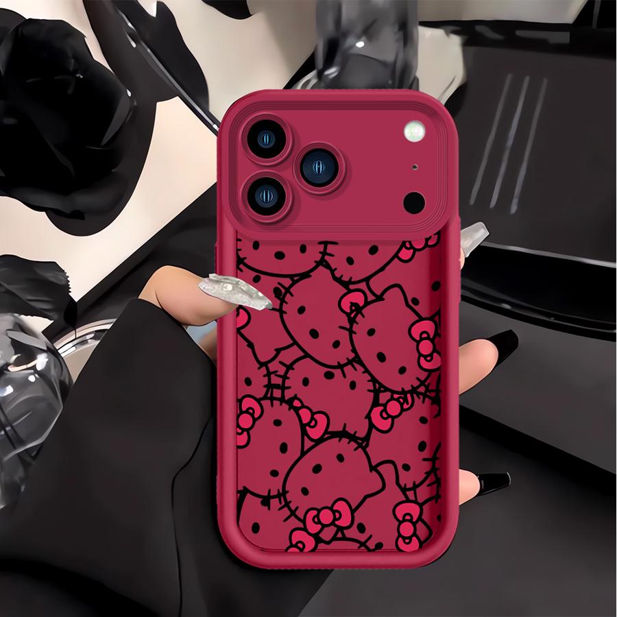 Case for Apple iPhone 17 Pro Max 16e 16 15 11 13 Mini XR Air XS 12 14 Plus Phone Cover Sanrio Cartoon Hello Kitty