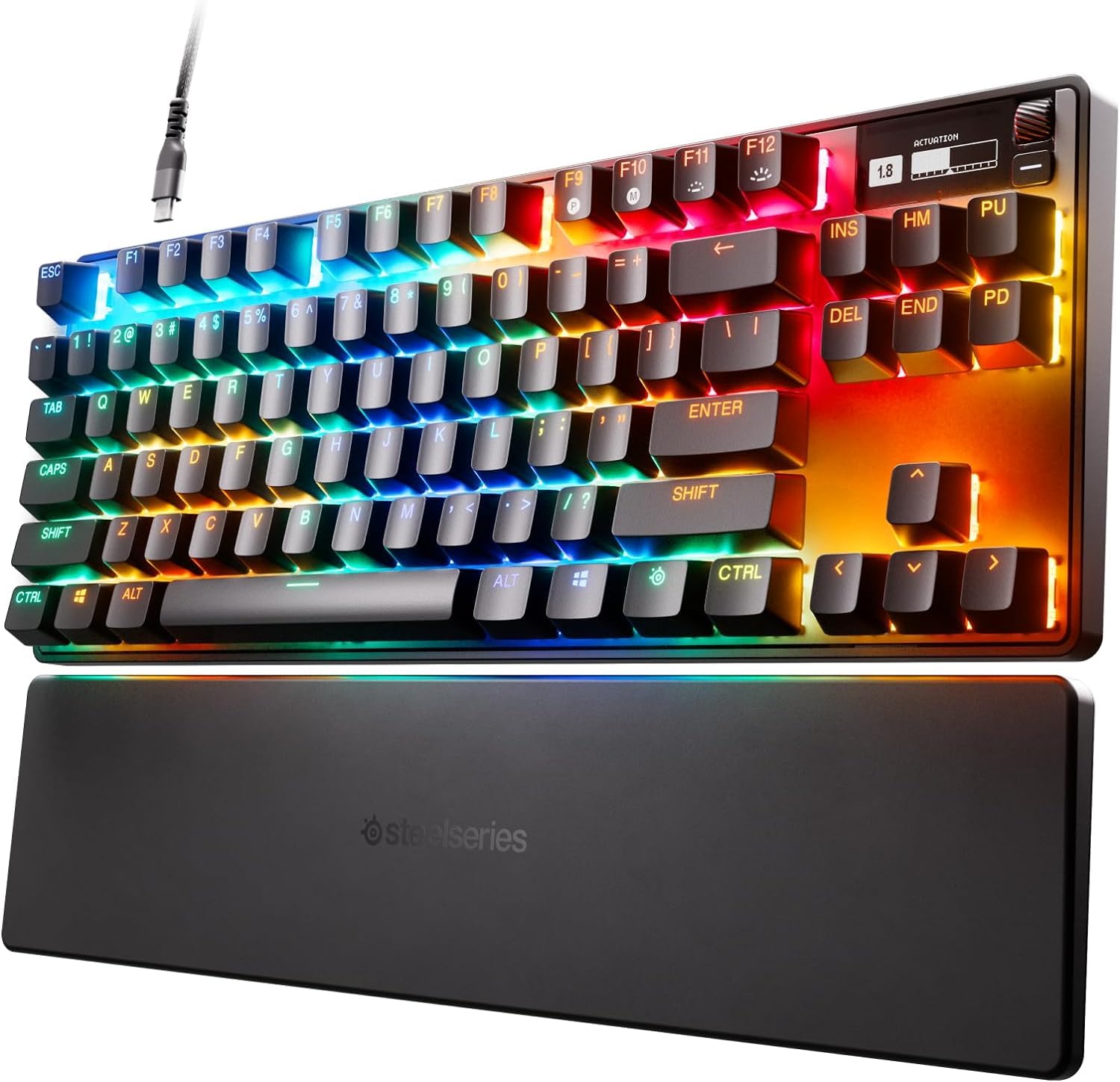 

SteelSeries Gaming Keyboard Tenkeyless Wired English Layout OmniPoint Switch with Organic EL Display Apex Pro TKL US 64856 Black (2023) чорний