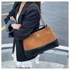 Elegant Coco-Inspired 2025 Brown Tote: Large Capacity Vintage Chain Hobo Bag for Women