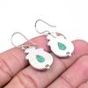 Copper Turquoise 925 Sterling Silver Earring V7399, Cyan Earring, Pear Earring, Valentin's Day Gift, Gift For Her, Birthday Gift, Handmade Jewelry, Si