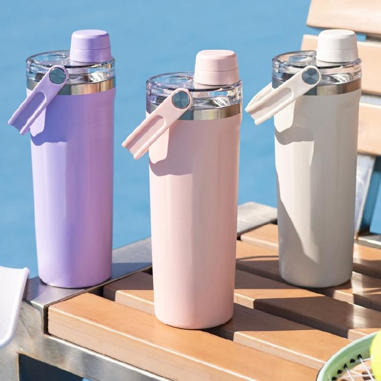 800Ml Nonrust Steel Vacuum Water Bottle With Leak Proof Seal And Ergonomic Handle For Travel Hydrations