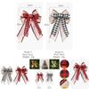 Charming Christmas Decor Bow Featuring Distinctive Plaid Edges For Trees