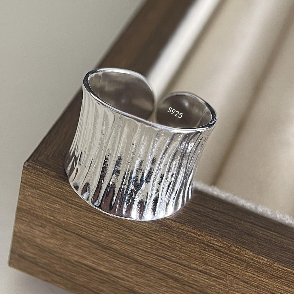 Xiaomi 925 Sterling Silver Rings for Women Couple Minimalist Handmade Simple Wide Heavy Ball Ring Party Jewelry Gift Prevent Allergy