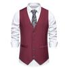 Men'S Retro Lapel Single Breasted Suit Vest Herringbone Ni V-Neck Vest