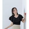 Natural Beauty Basic Ruffled Docking Knit Navy Women's Sweater,