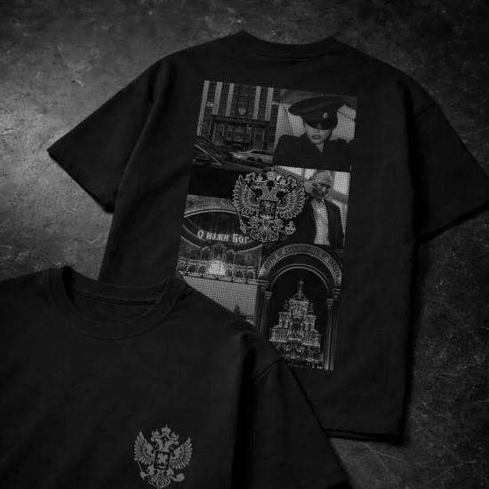 Artella‑oversized t‑shirt with Putin meme print