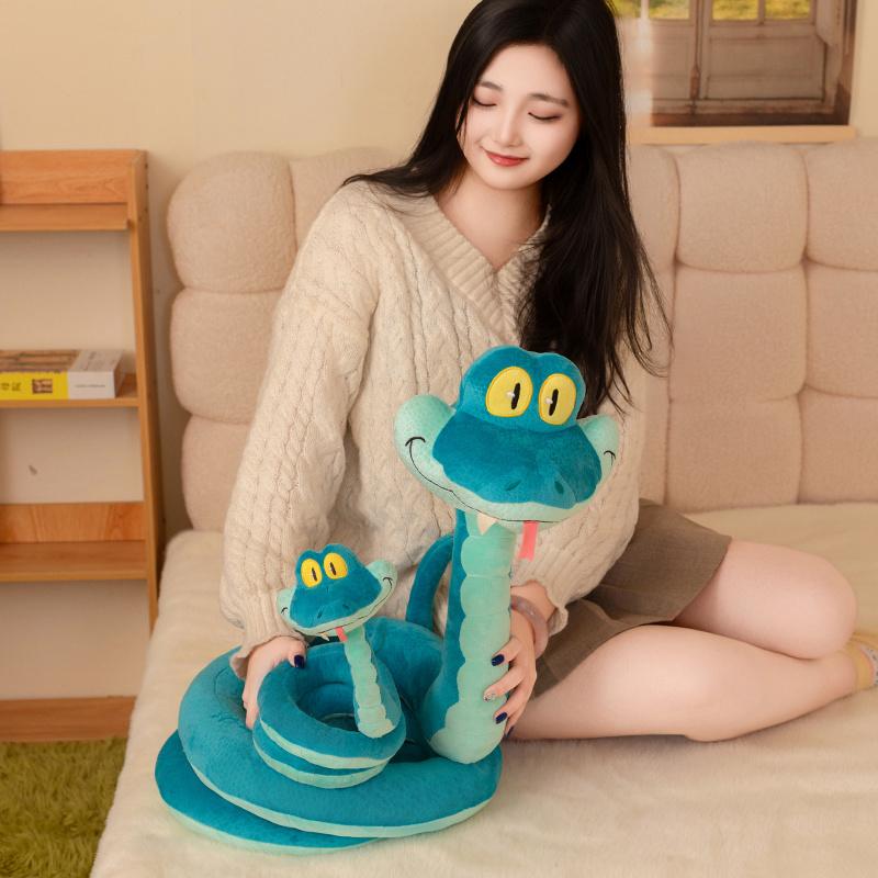 Nuevo Peluche de Serpiente de Dibujos Animados Anime Cobra Serpiente Venenosa Muñeco Adorable Pequeña Serpiente de Peluche Regalo de Cumpleaños para Niños
