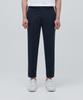 Lightweight Tapered Turn-Up Hidden Banding Crop Slacks [Navy]