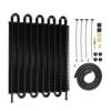 10 Row/16 Row Oil Cooler Kit, Universal Aluminum Remote Transmission Engine Cooler Auto-Manual Radiator Converter Kit
