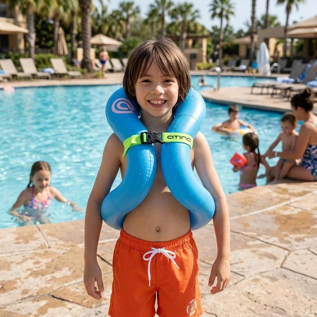 

Inflatable Swim Vest Jacket Shaped Float for Water Play Kids Adults Summer S