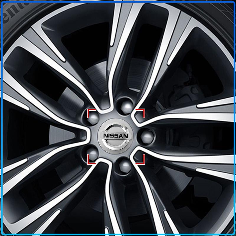 4 Pièces 60MM Cache-Moyeux de Roue de Voiture Anti-Poussière Emblème à Clipser Cache-Roue pour Nissan Nismo Qashqai X J10 J11 Trail Tiida Teana Skyline Juke X-trail