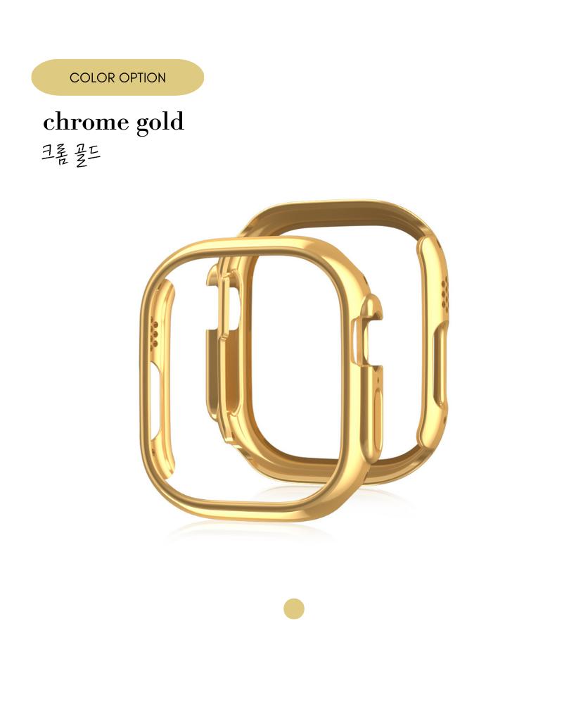Adeo Apple Watch Chrome-Plated Glossy Bezel Ring Hard Watch Case (Type A)