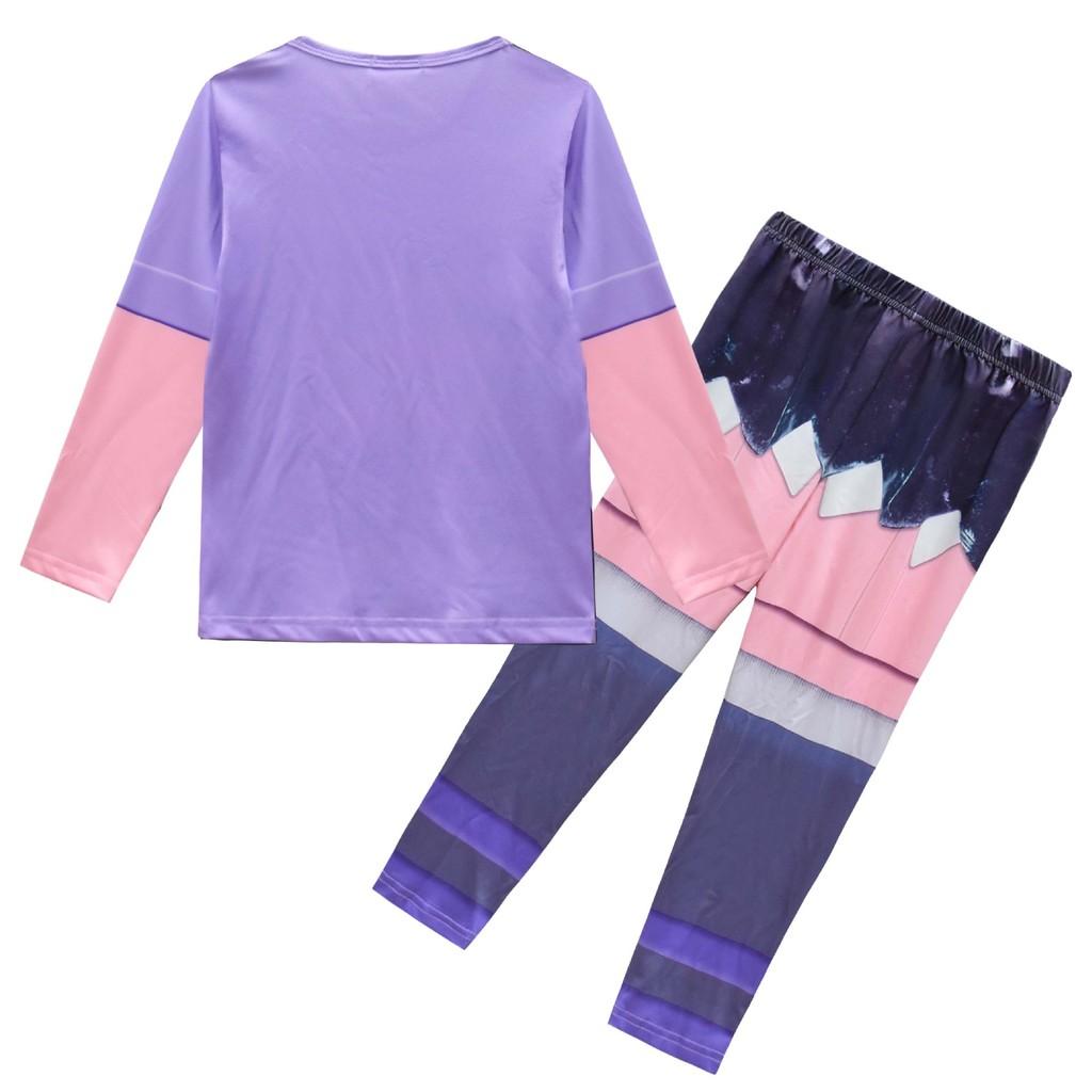 Dětské Dívčí Lily Lovebraids Potisk Dlouhý Rukáv Tričko Kalhoty Taška Maska Sady Halloweenské Cosplay Kostýmy Role Play Oblečení