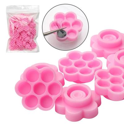 100 pezzi di colla usa e getta pallet per estensione ciglia pallet per tatuaggio pigmento adesivo gel colla contenitore fiore strumenti di trucco