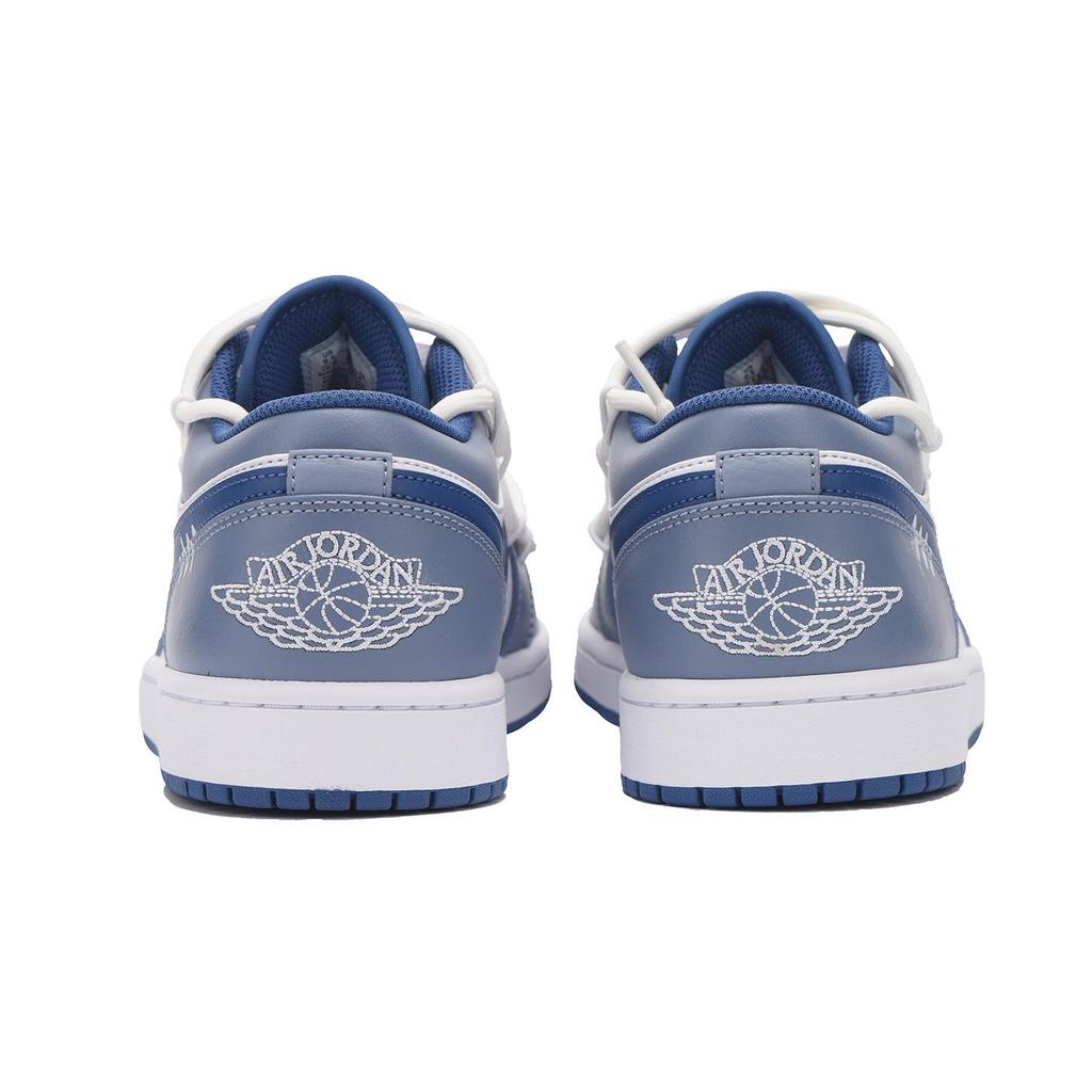 Jordan Air Jordan 1 Low top Vintage Basketball Shoes Men's Blue White 553558-414(Team32-)