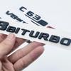 3D Matte Black Letters V8 Biturbo 4matic Emblém pro Mercedes Benz AMG C63 C63S Coupe Blatník kufru Typový štítek s logem